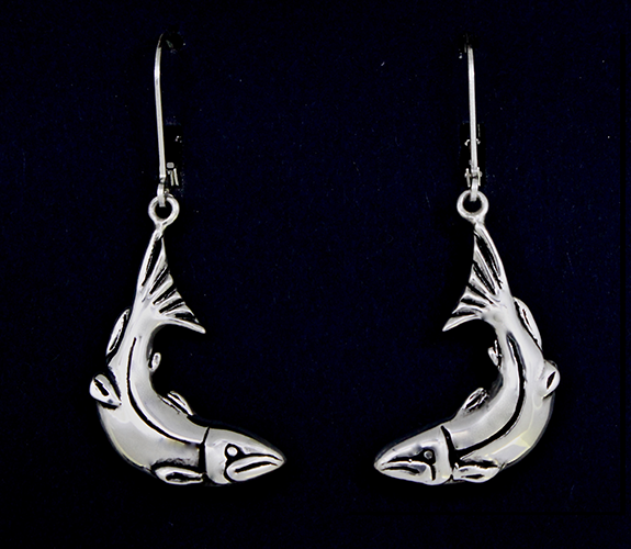 "Curved Salmon" Earrings - Jeff Mckenzie